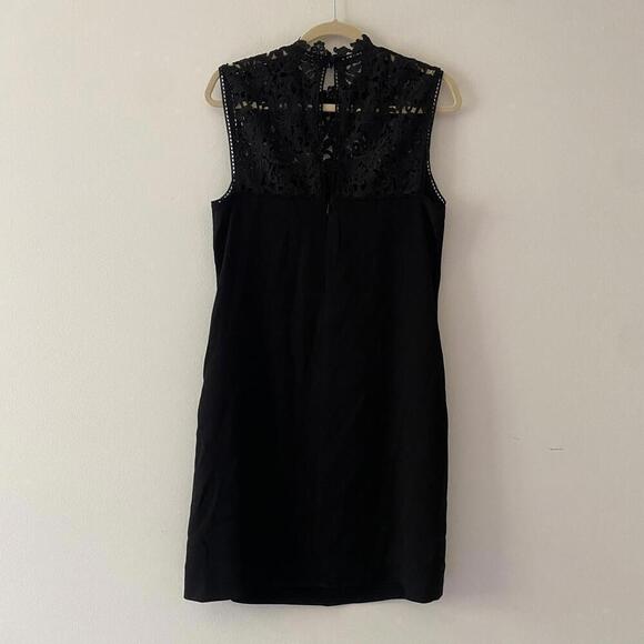 THEORY black lace upper sleeveless shift dress - Picture 4 of 5